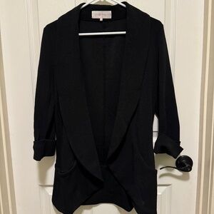 FrenchMauve - Medium - Black Knit Tunic Blazer